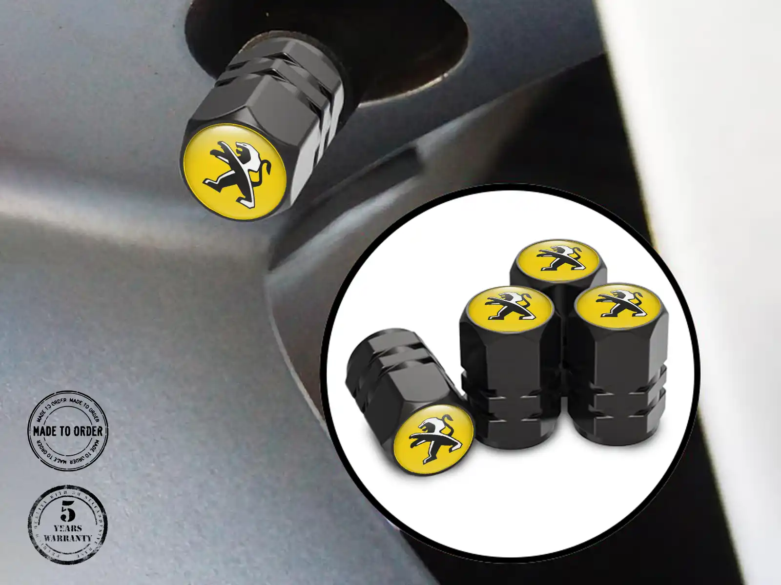 Peugeot Rad Ventilkappen für SUVs Limitiertes Design